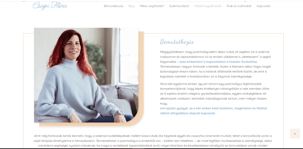 Csapi Flóra pszichológus